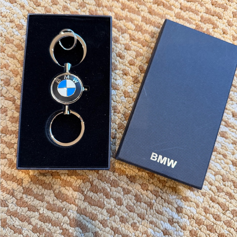 BMW Silver and Blue Keychain Set